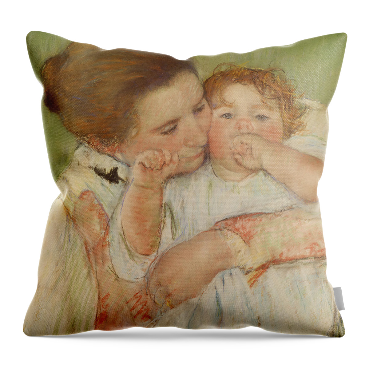 Mother Throw Pillow featuring the painting Mother and Child by Mary Stevenson Cassatt