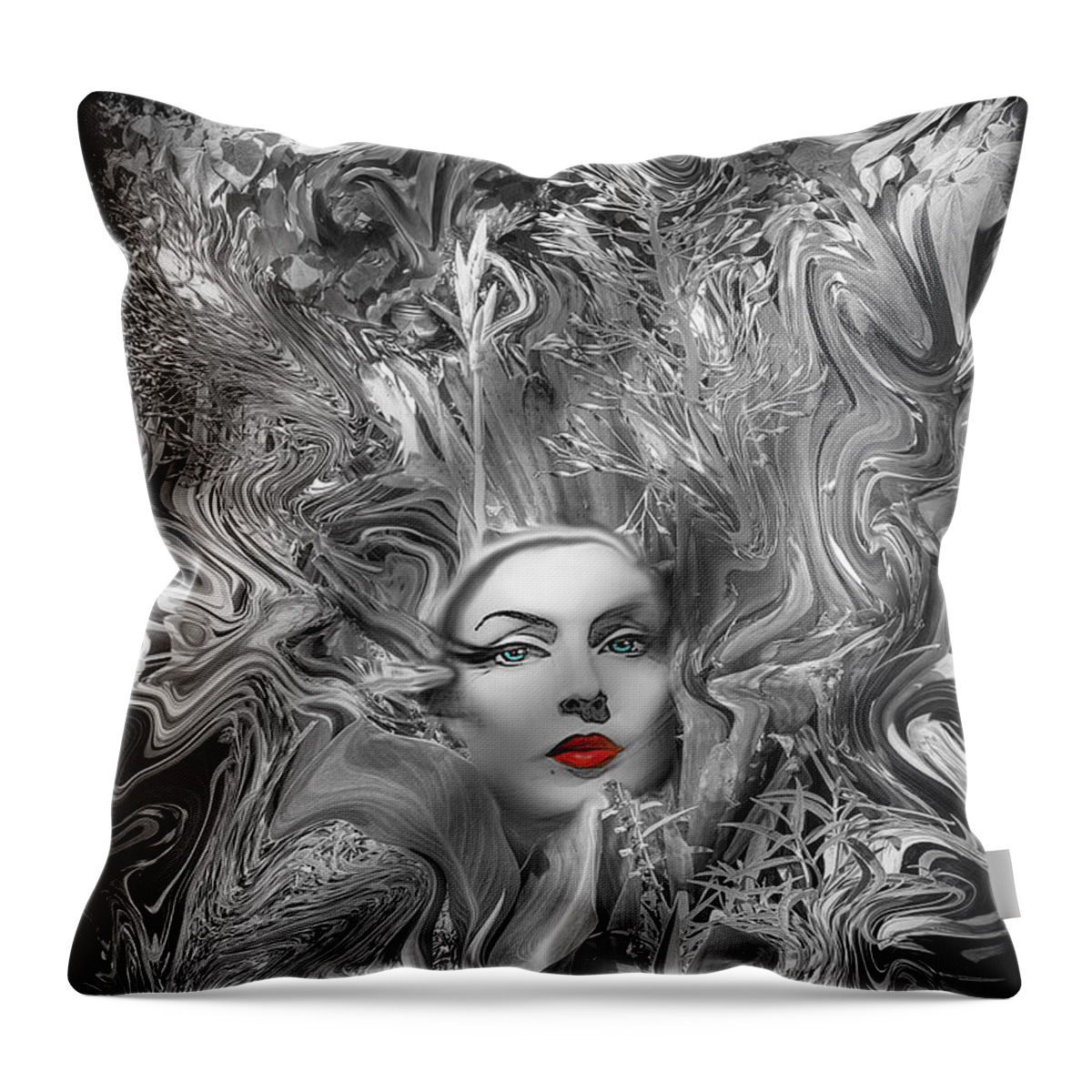 Mother Nature - B W Throw Pillow featuring the photograph Mother Nature - B W by Chuck Staley