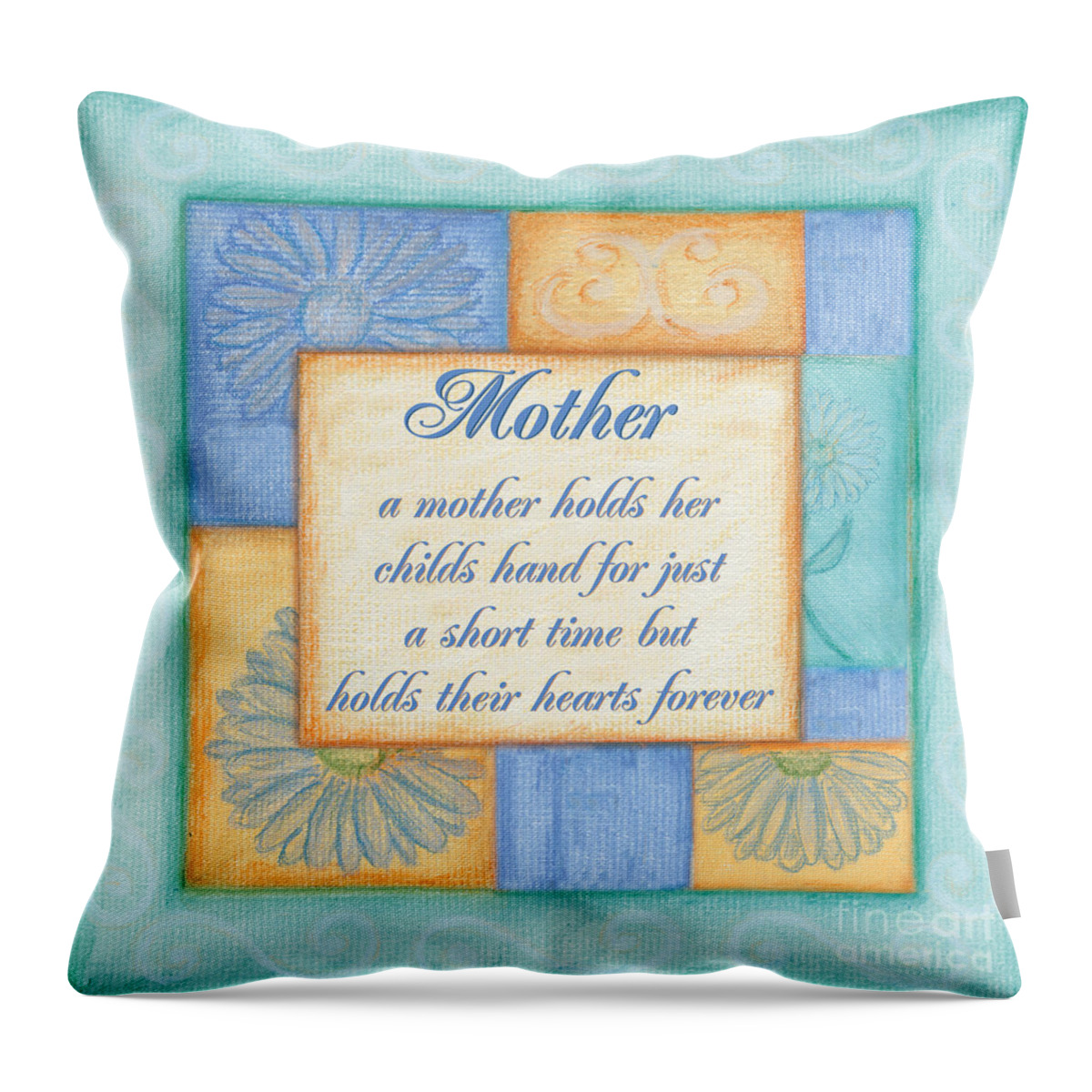 Mother Throw Pillow featuring the painting Mother's Day Spa by Debbie DeWitt