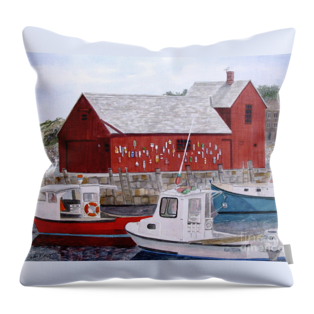 Motif #1 Throw Pillow featuring the painting Motif No 1 by Carol Flagg