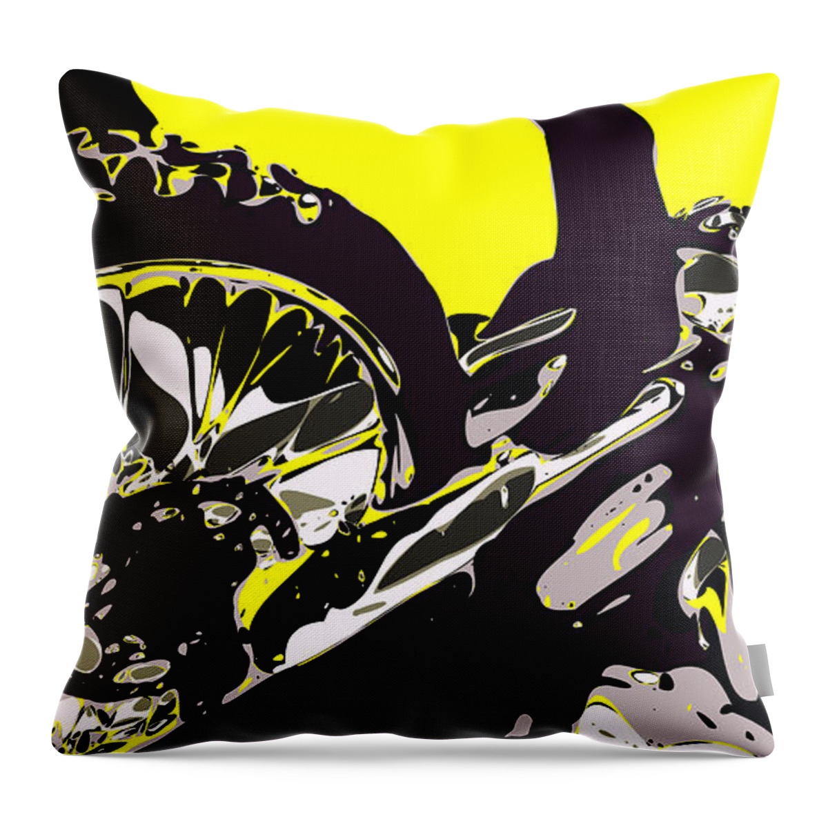Motocross Throw Pillow featuring the digital art Motocross by Chris Butler