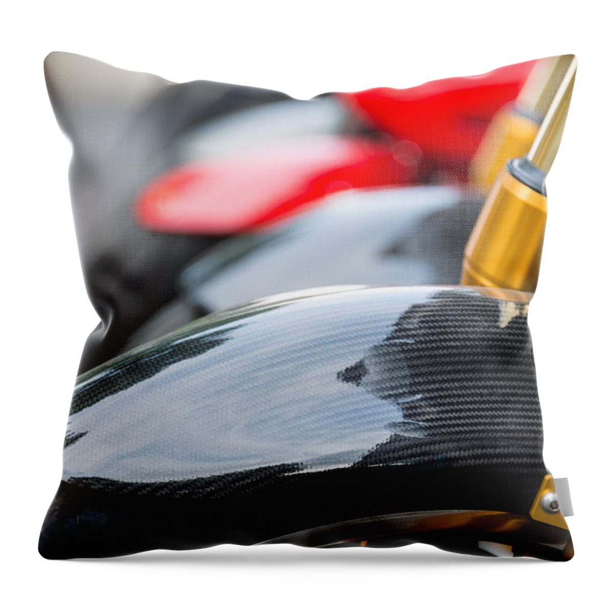 Motorcycle Throw Pillow featuring the photograph Motorbikes by Dutourdumonde Photography