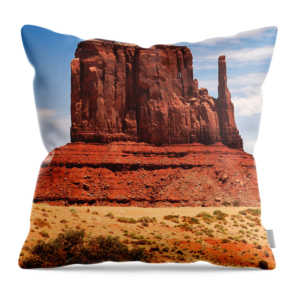 America Throw Pillow featuring the photograph Moument Valley Mitten - Utah/Arizona Border by Gregory Ballos
