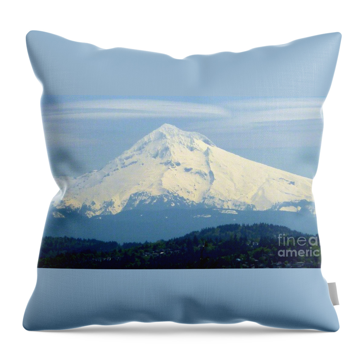 Mount Hood Throw Pillow featuring the photograph Mount Hood by Susan Garren