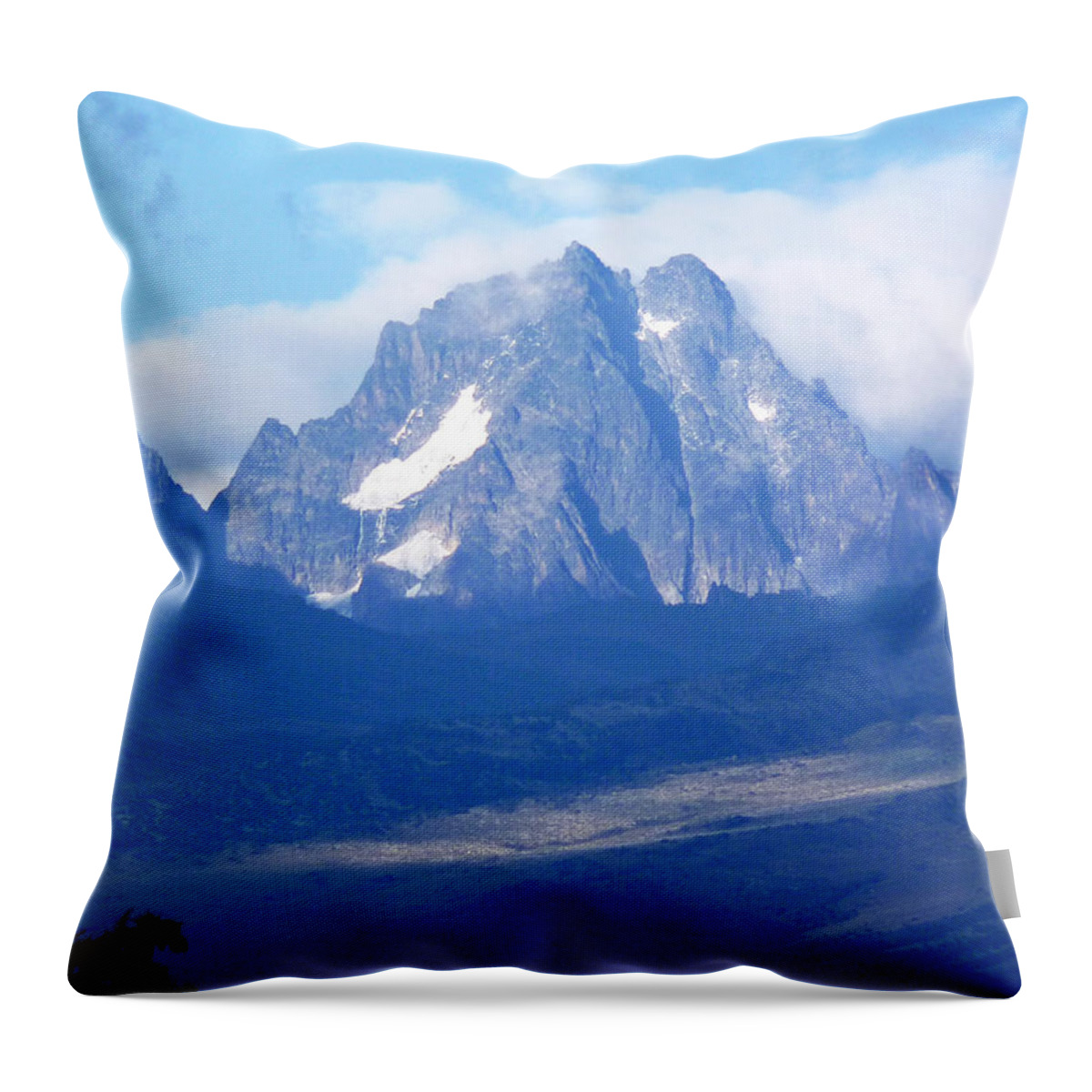 Mount Kenya Throw Pillow featuring the photograph Mount Kenya by Tony Murtagh