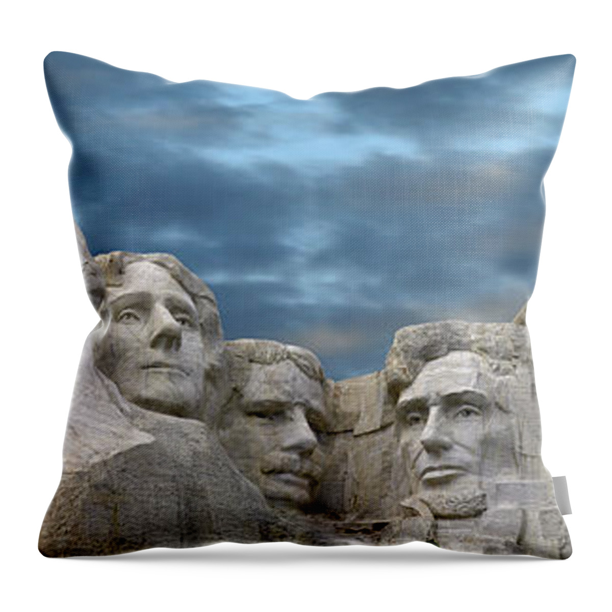 00176018 Throw Pillow featuring the photograph Mount Rushmore South Dakota by Tim Fitzharris
