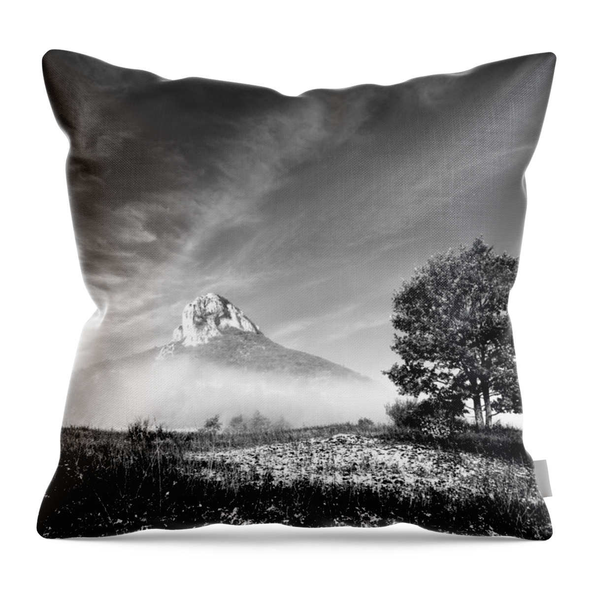 Landscape Throw Pillow featuring the photograph Mountain Zir by Davorin Mance