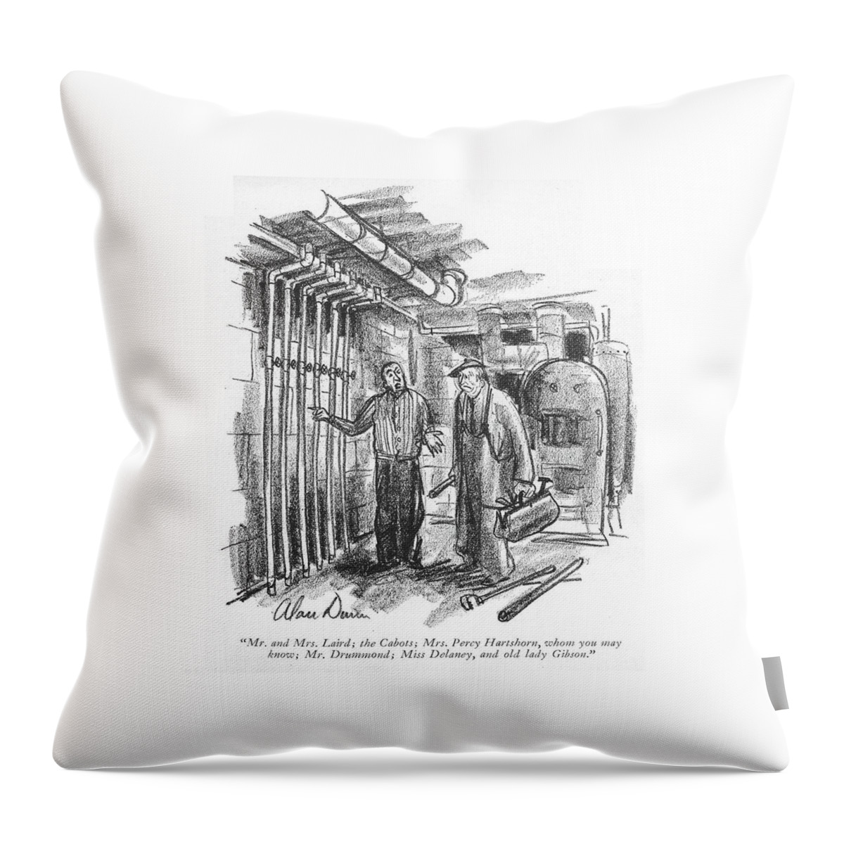 Mr. And Mrs. Laird Throw Pillow