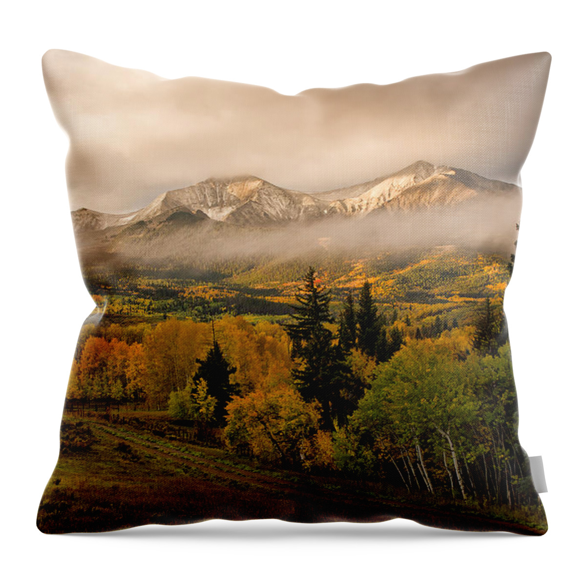 Capitol Peak Throw Pillow featuring the photograph Mt Sopris in Carbondale Colorado by Ronda Kimbrow