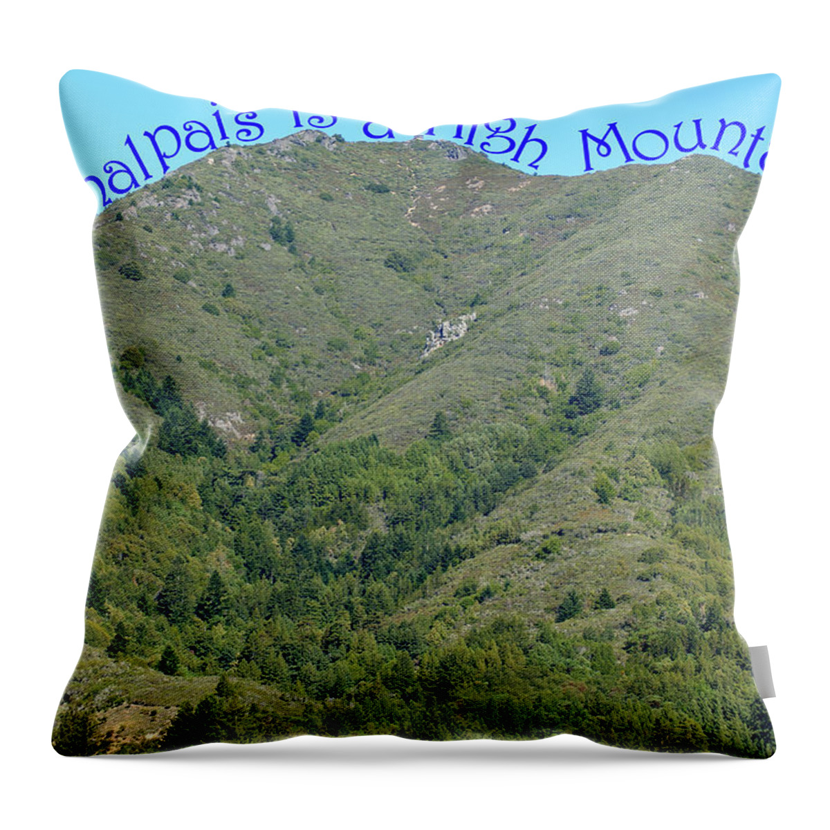 Tamalpais Throw Pillow featuring the photograph Mt Tamalpais is a High Mountain by Ben Upham III