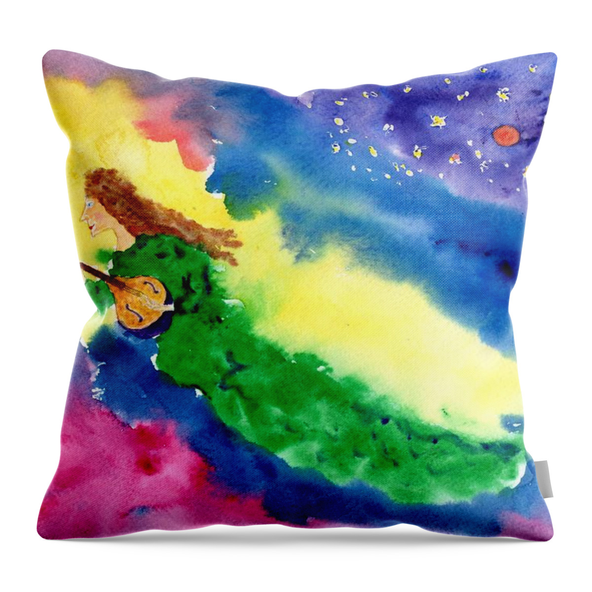 Jim Taylor Throw Pillow featuring the painting Musical Spirit 20 by Jim Taylor
