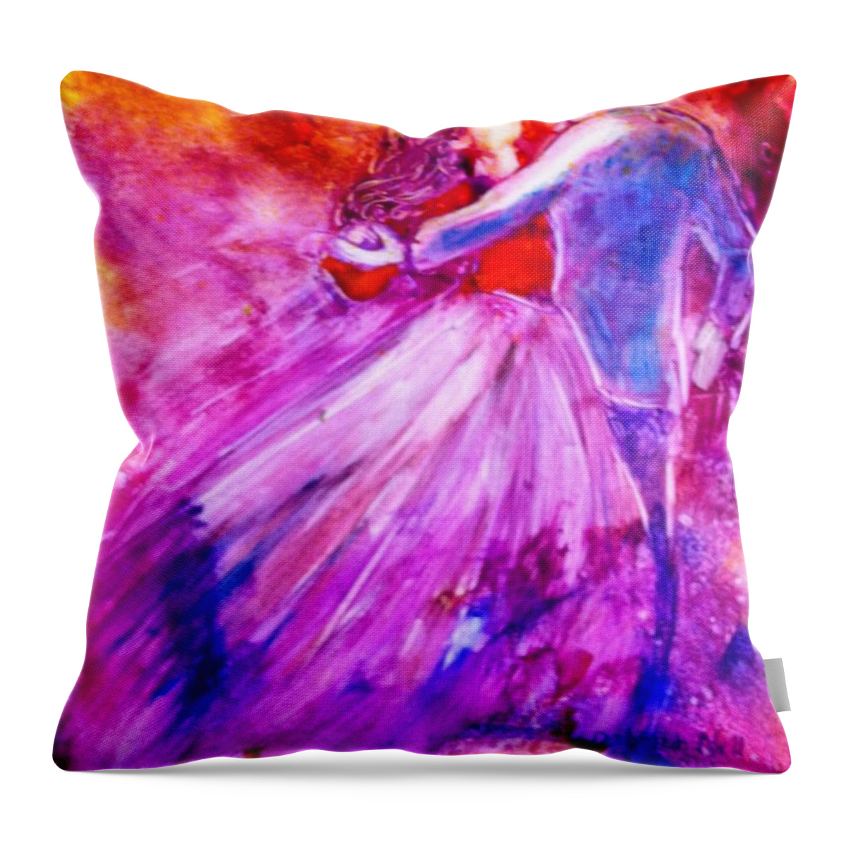 Faceless Throw Pillow featuring the painting My Beloved Is Mine and I Am His by Deborah Nell