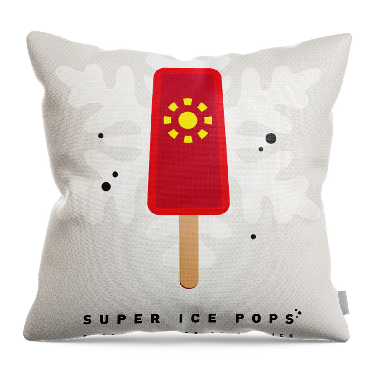 Superheroes Throw Pillow featuring the digital art My SUPERHERO ICE POP - Iron Man by Chungkong Art