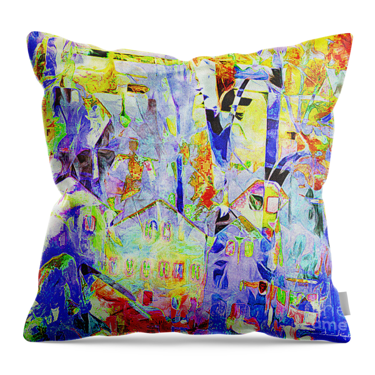 Nag004176 Throw Pillow featuring the photograph My Town by Edmund Nagele FRPS