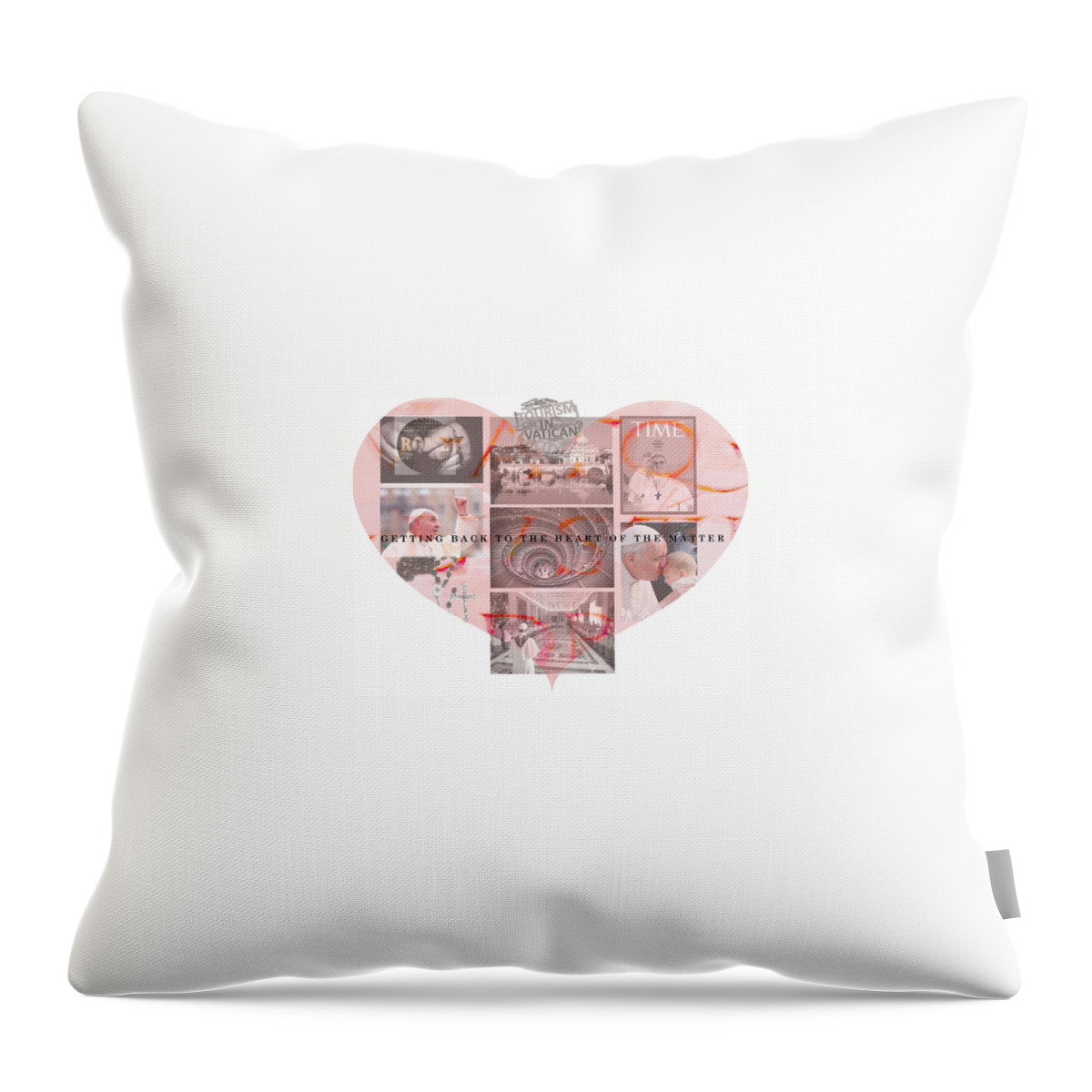 Vatican City Throw Pillow featuring the digital art My Vatican City Mood Board by Teri Schuster