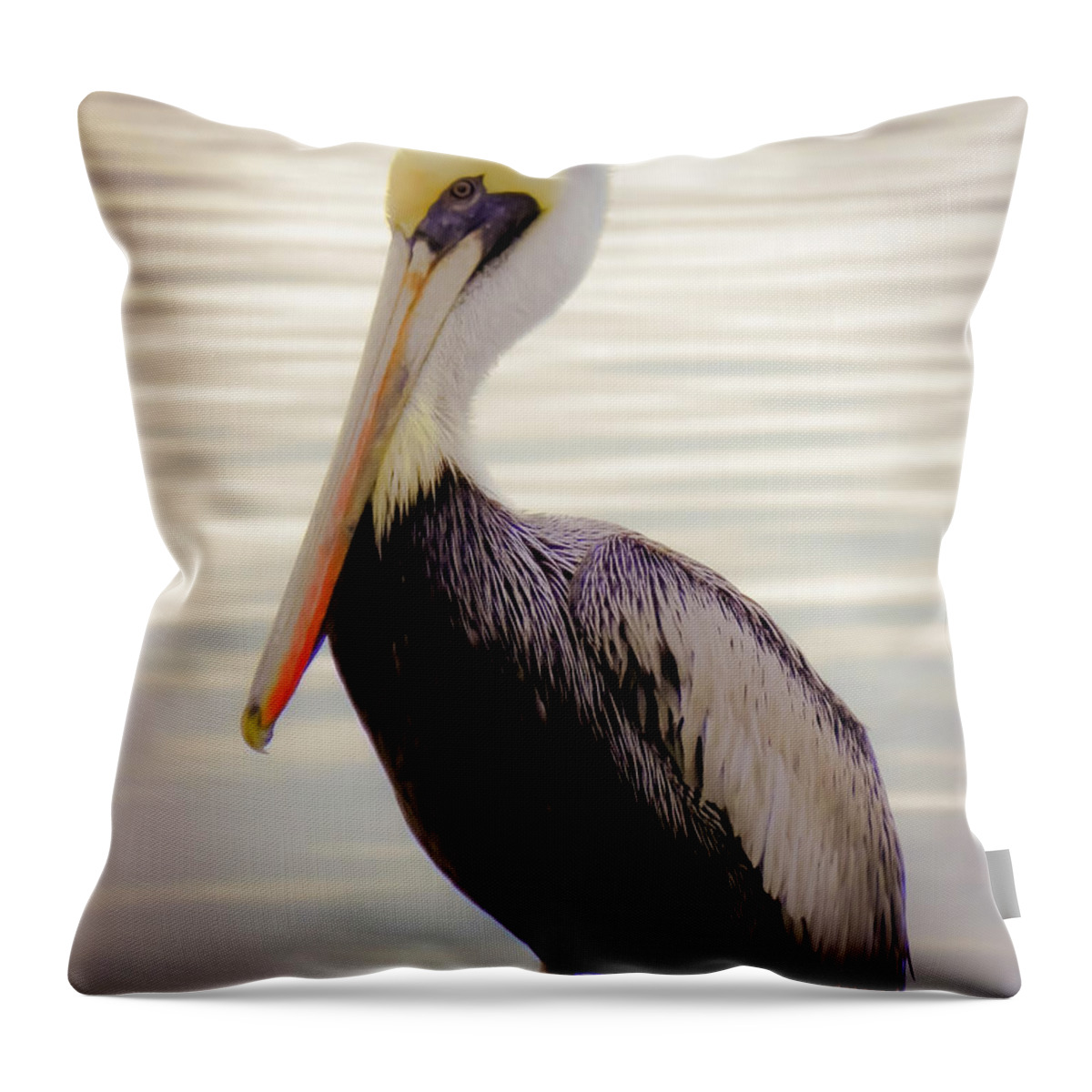 Bird Throw Pillow featuring the photograph My Visitor by Karen Wiles