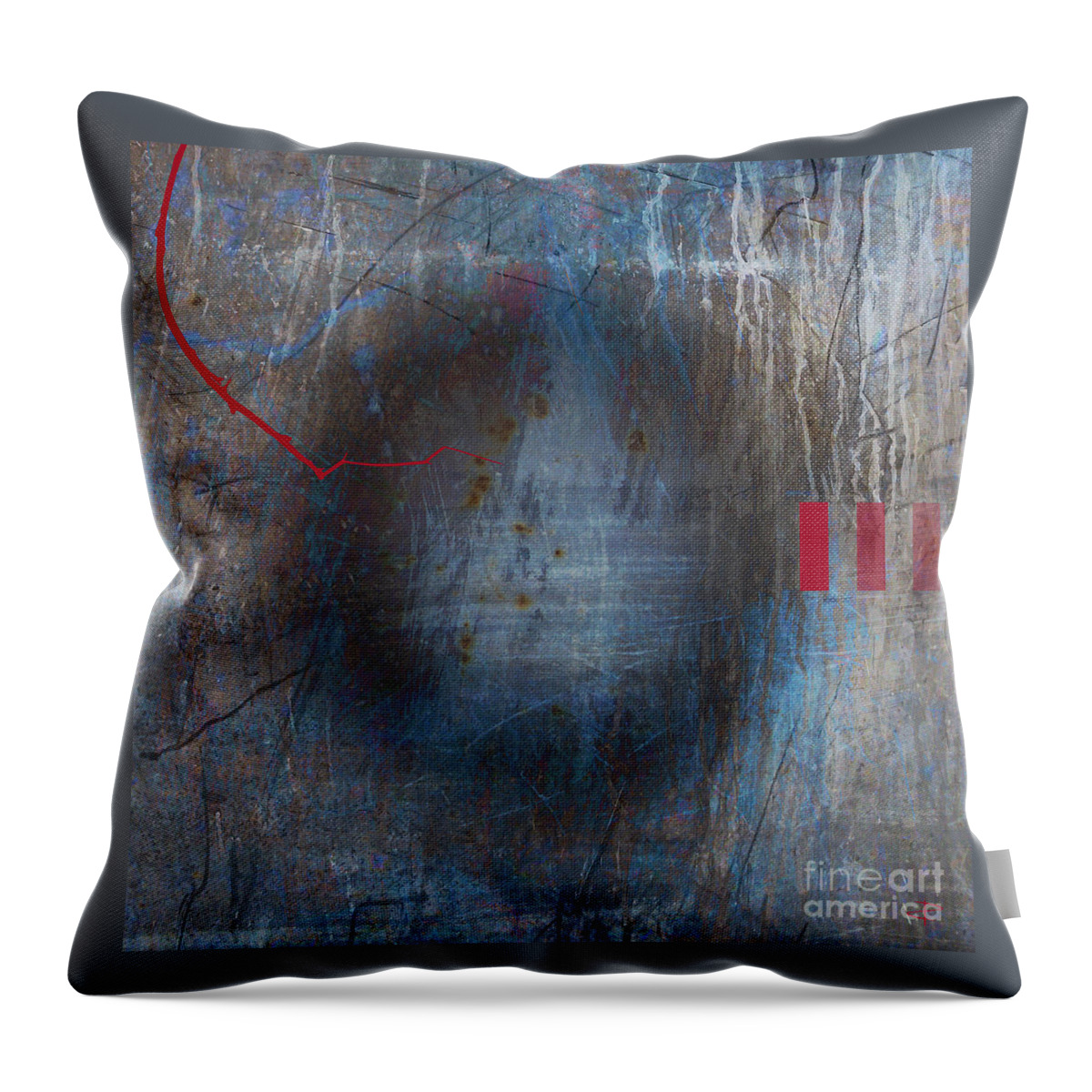 Abstract Throw Pillow featuring the painting Myopic Repercussion by Paul Davenport