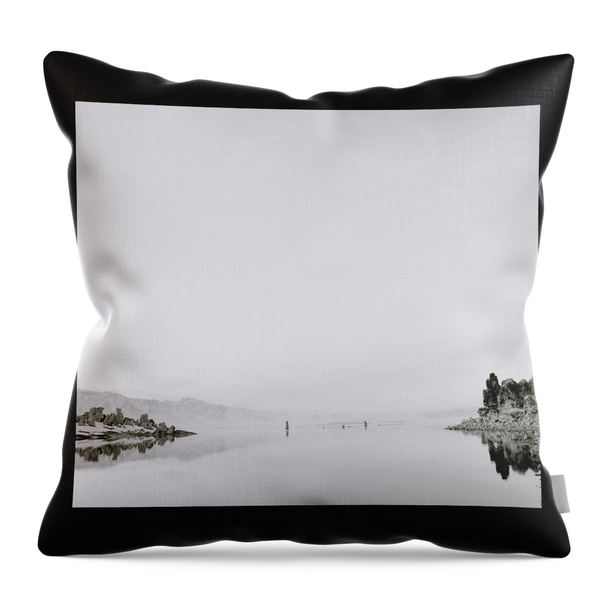 Escapism Throw Pillow featuring the photograph Still Waters Of Mono Lake In America by Shaun Higson