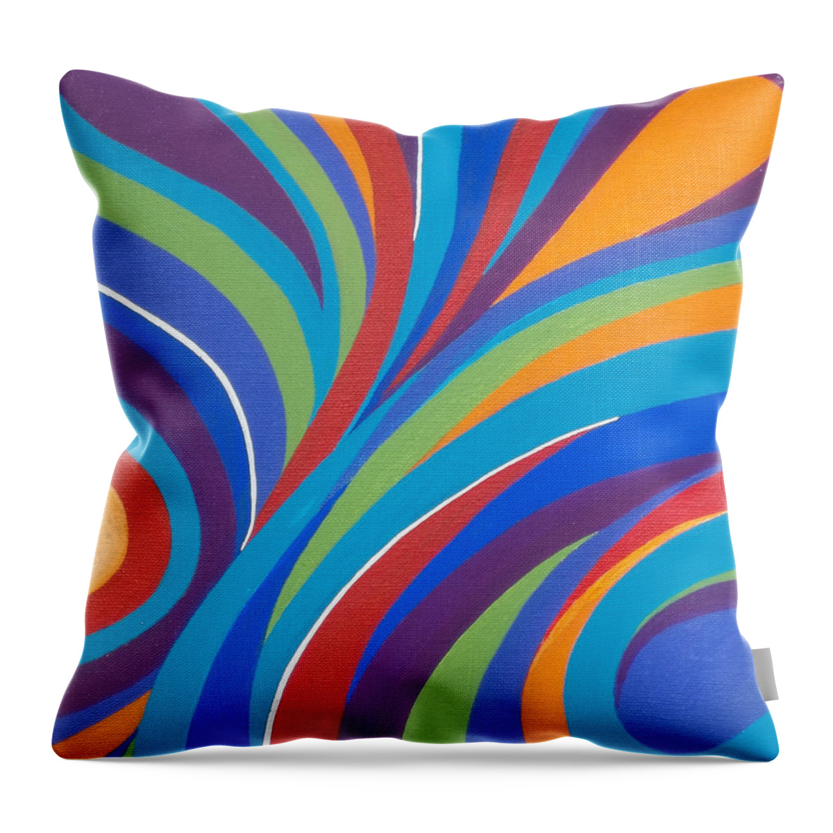 Abstract Throw Pillow featuring the painting Mystic Wind by Gregory Murray