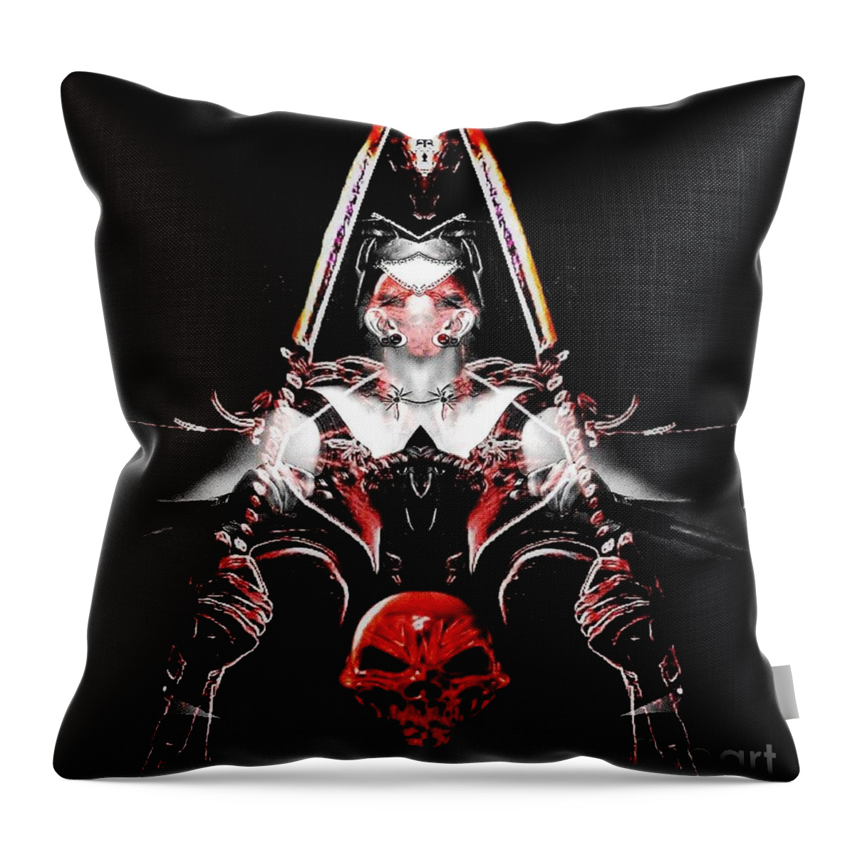 Blair Stuart Throw Pillow featuring the photograph Mythology and Skulls by Blair Stuart