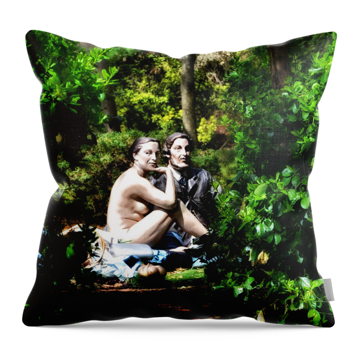 Naked Throw Pillow featuring the photograph Naked Lunch by Bill Cannon