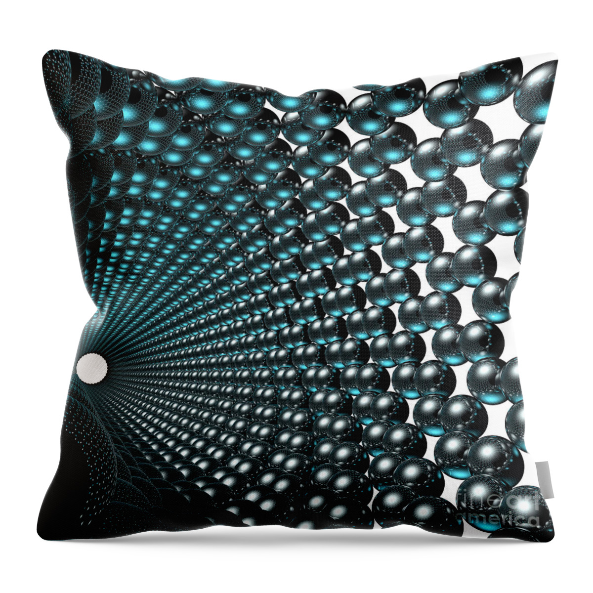 Allotrope Throw Pillow featuring the digital art Nanotube #12 by Russell Kightley