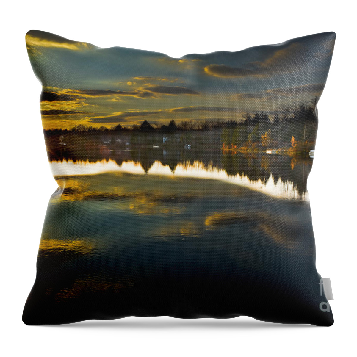 Lake Throw Pillow featuring the photograph Naomi Sunset by Gary Keesler