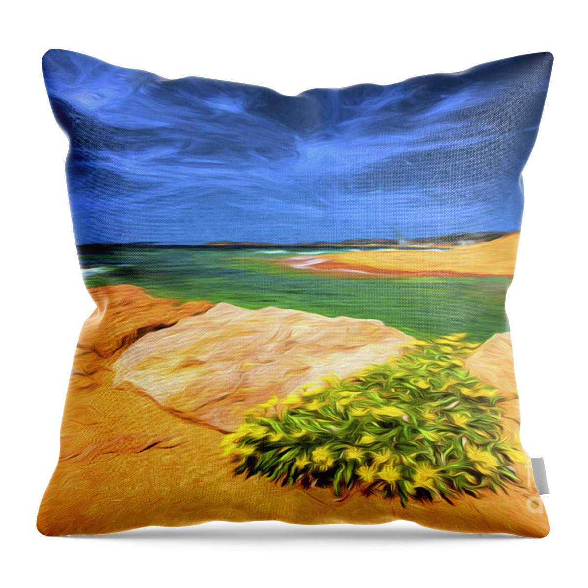 Narrabeen Lagoon Throw Pillow featuring the photograph Narrabeen Lagoon by Sheila Smart Fine Art Photography