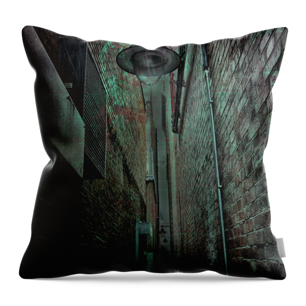 Skeleton Throw Pillow featuring the photograph Narrow Street by Jasna Buncic