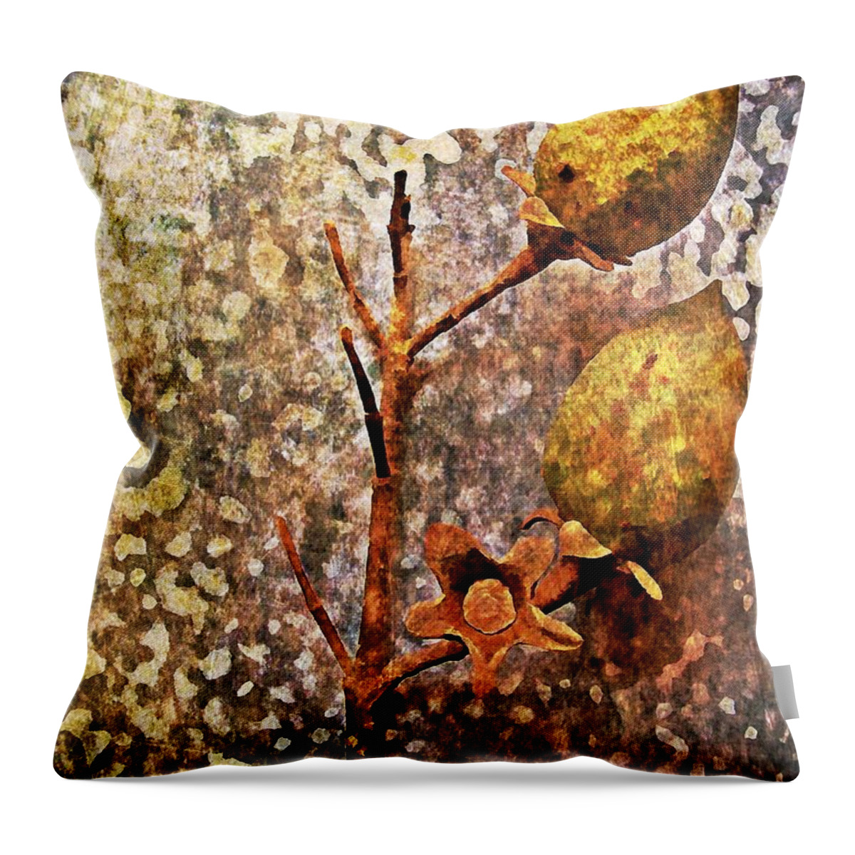 Nature Throw Pillow featuring the digital art Nature Abstract 21 by Maria Huntley