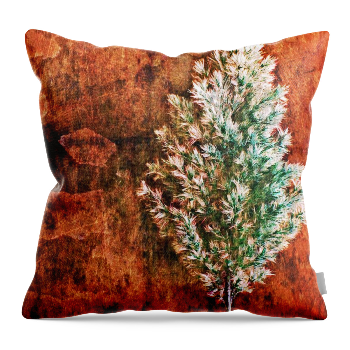 Nature Abstract Throw Pillow featuring the digital art Nature Abstract 48 by Maria Huntley
