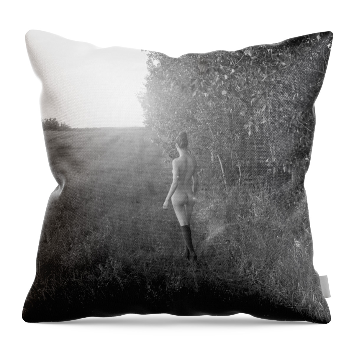 Blue Muse Fine Art Throw Pillow featuring the photograph Nature's Sweet Caress by Blue Muse Fine Art