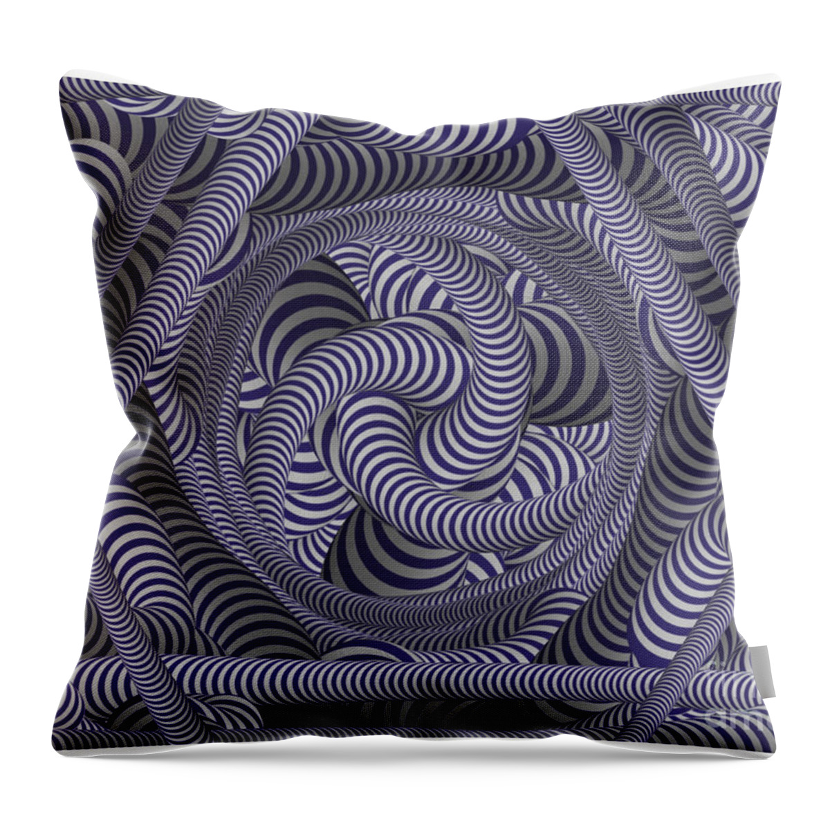 Illusion Throw Pillow featuring the digital art Nautical Coloured 3D Illusion by Barefoot Bodeez Art