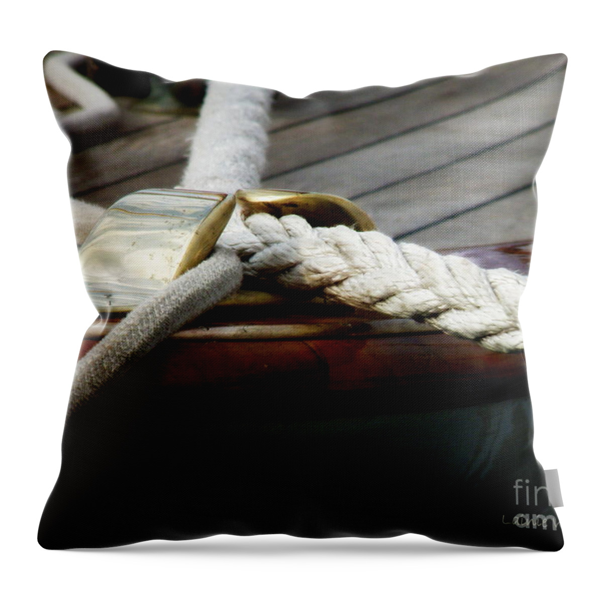 Nautical Throw Pillow featuring the photograph Nautical Textures by Lainie Wrightson