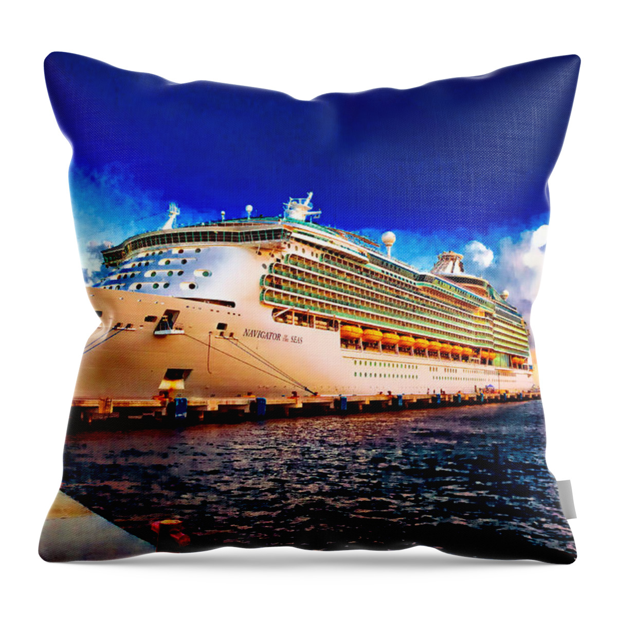 Mexico Throw Pillow featuring the photograph Navigator of the Seas by Bill Howard