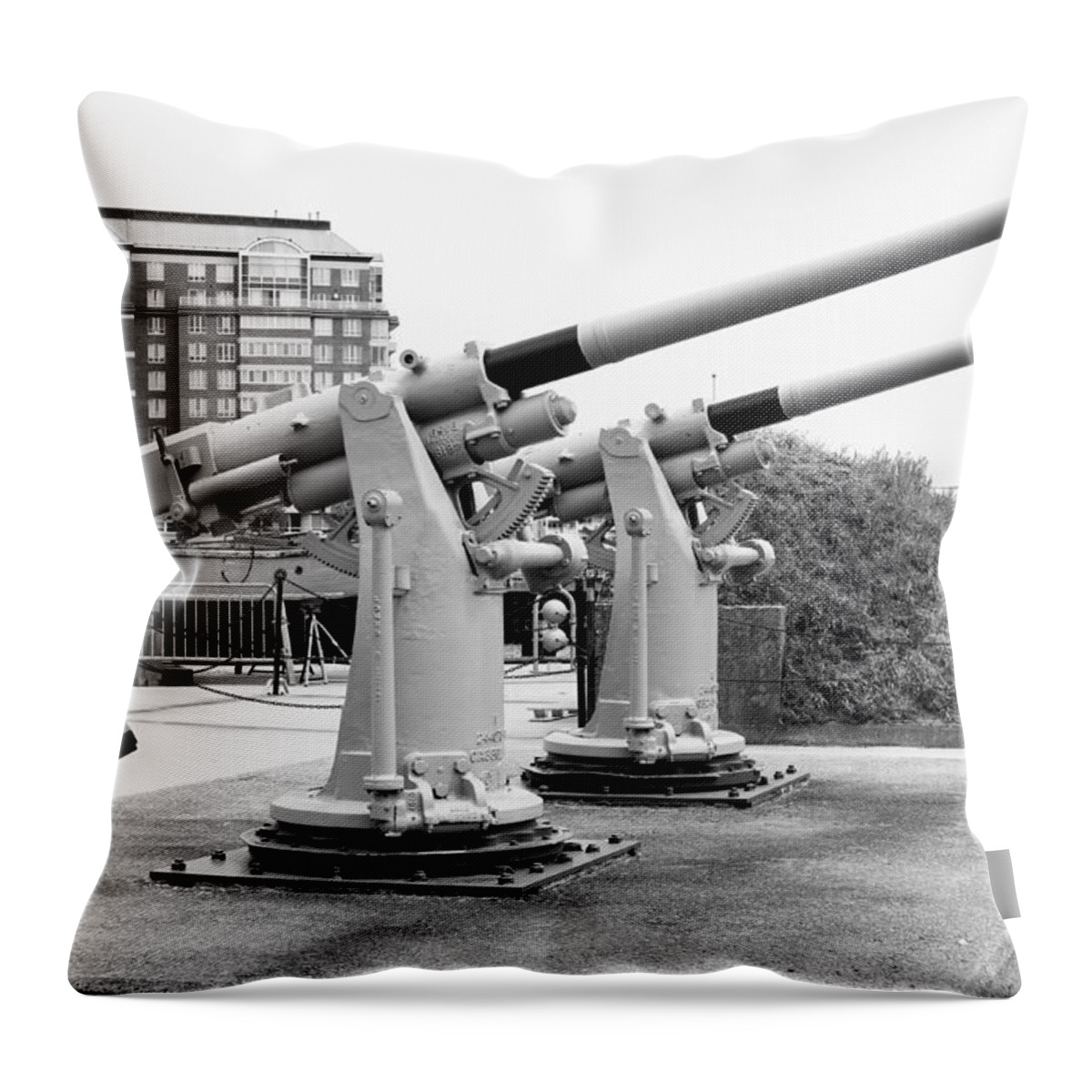 Navy Yard In Boston Throw Pillow featuring the photograph Navy Yard in Boston by Klm Studioline