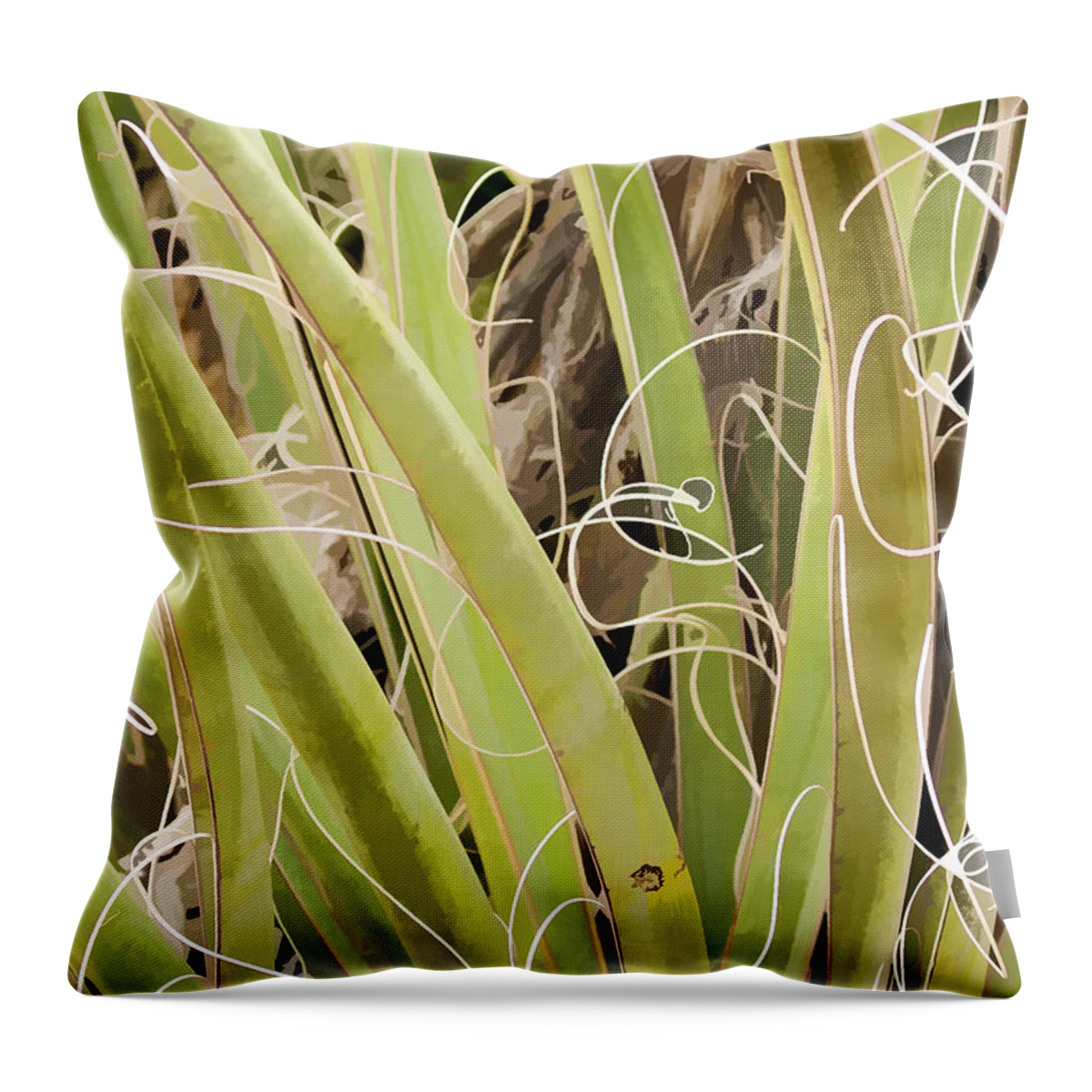 Agave Throw Pillow featuring the photograph Needing a haircut by Scott Campbell