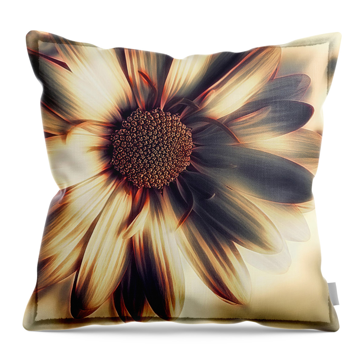 Floral Throw Pillow featuring the photograph Negligee by Darlene Kwiatkowski