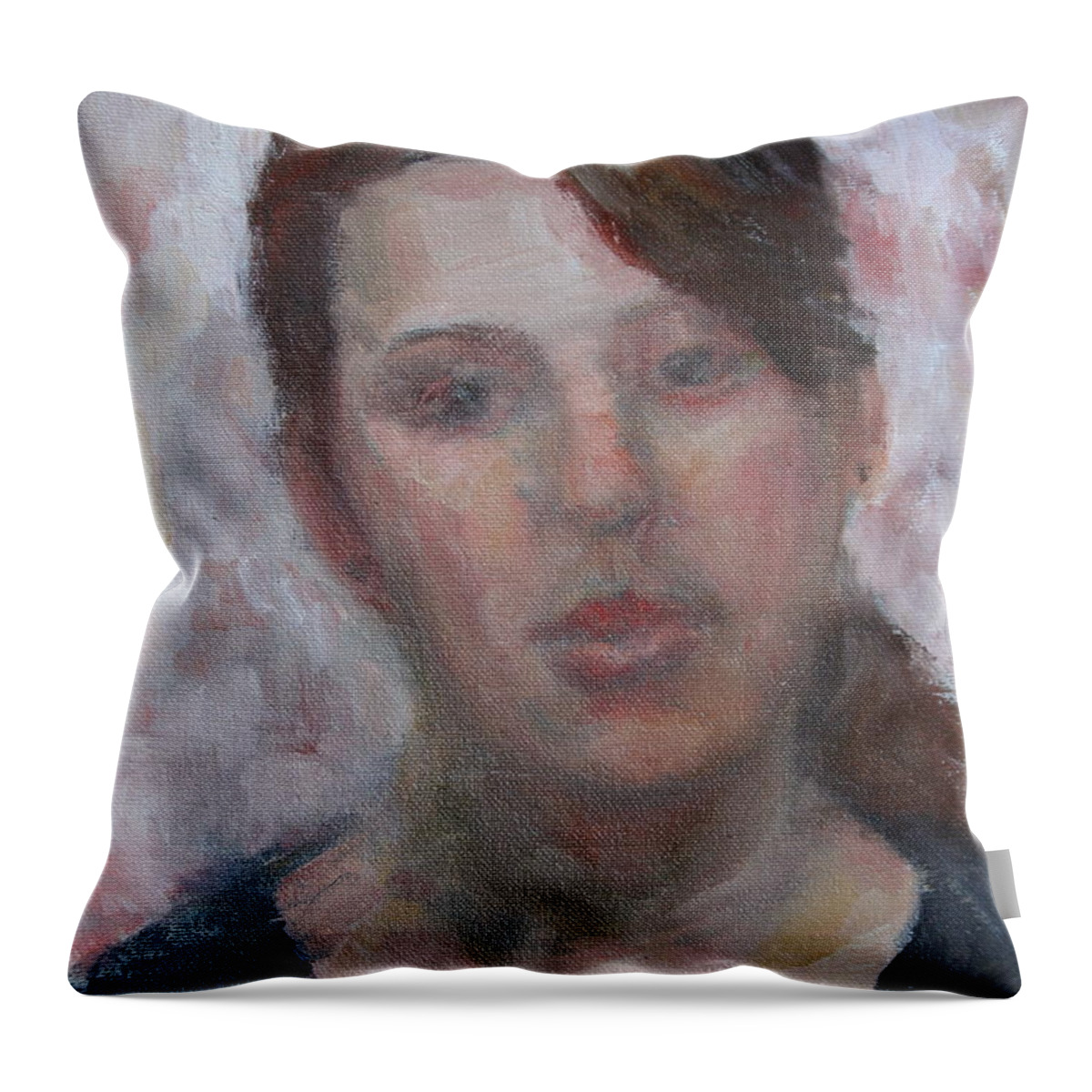 Quin Sweetman Throw Pillow featuring the painting Neisje by Quin Sweetman