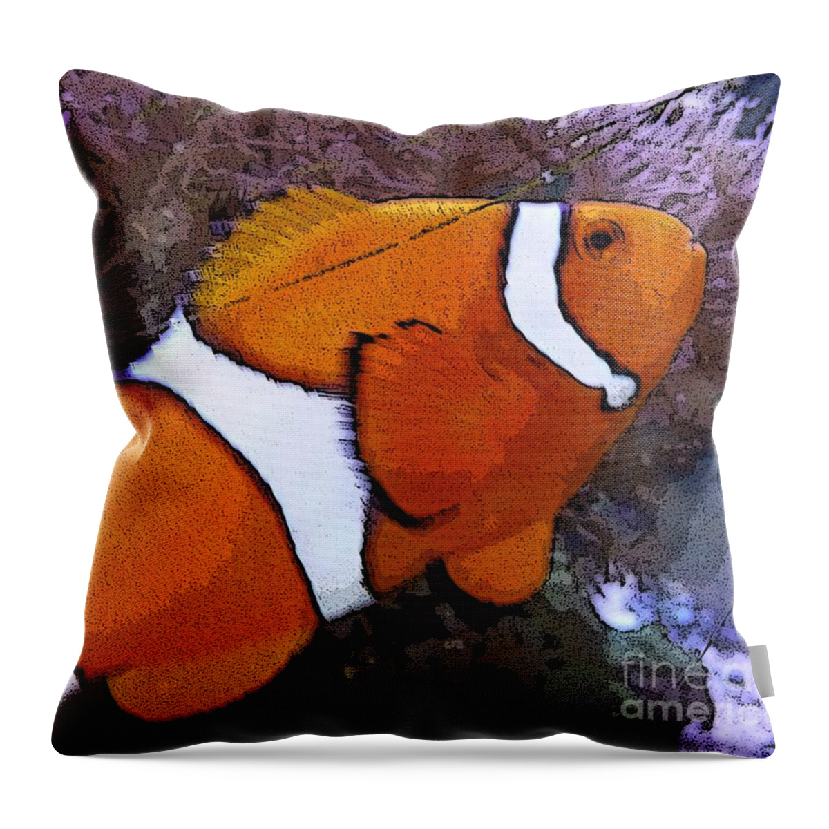 Nemo Throw Pillow featuring the photograph Nemo's Home by Barbie Corbett-Newmin