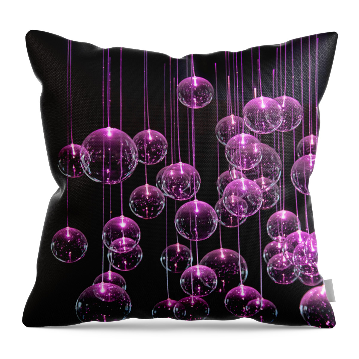 Lights Throw Pillow featuring the photograph Neon Nights by Evelina Kremsdorf