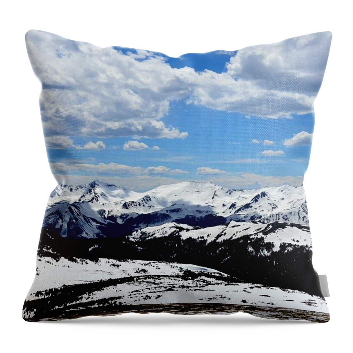 Never Throw Pillow featuring the photograph Never Summer Mountains by Tranquil Light Photography