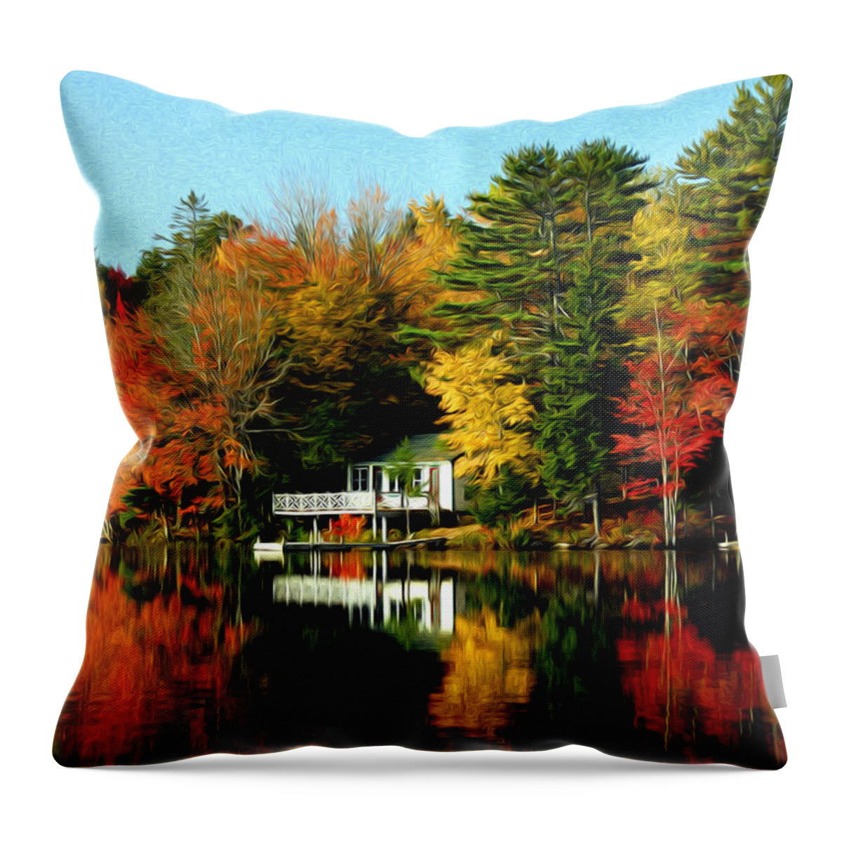 New England Throw Pillow featuring the photograph New England by Bill Howard