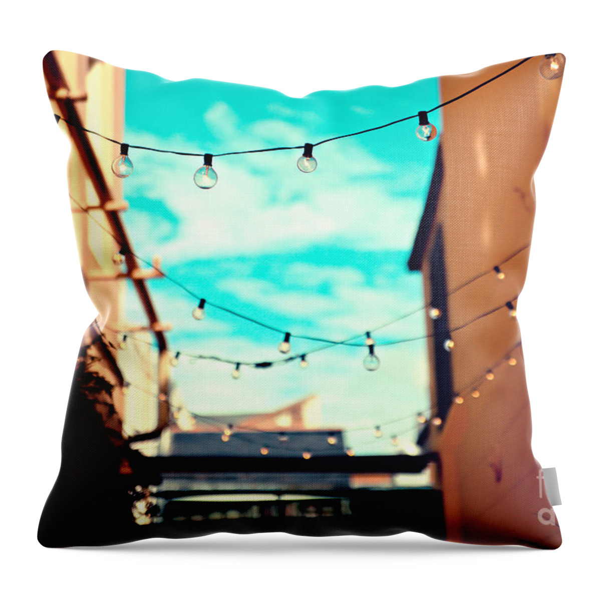 New Orleans Throw Pillow featuring the photograph New Orleans alley by Sylvia Cook