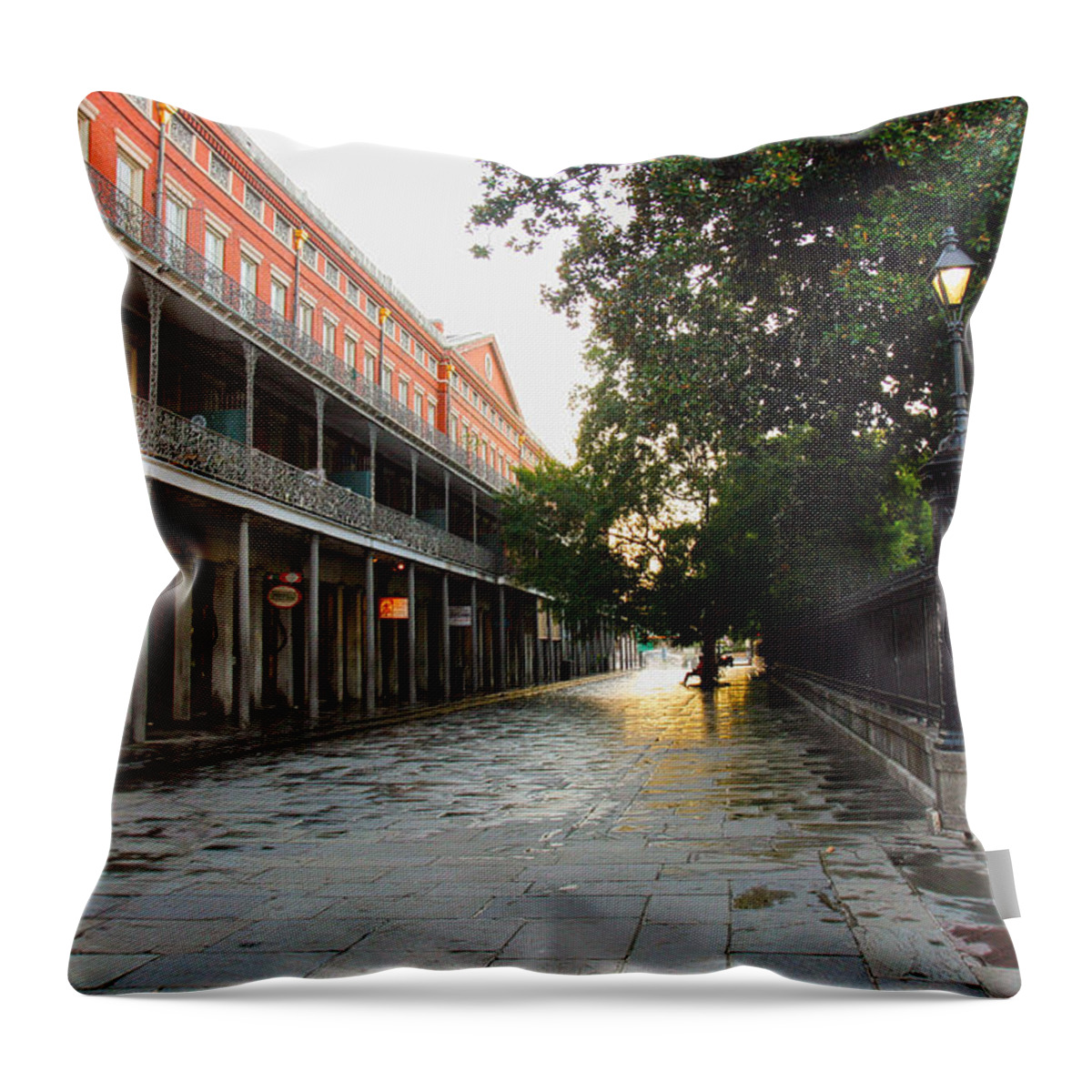 New Orleans Throw Pillow featuring the photograph New Orleans Streets by Ryan Burton