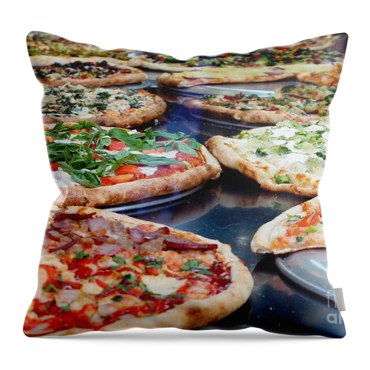 Pizza Throw Pillow featuring the photograph New York Pizza by Lilliana Mendez