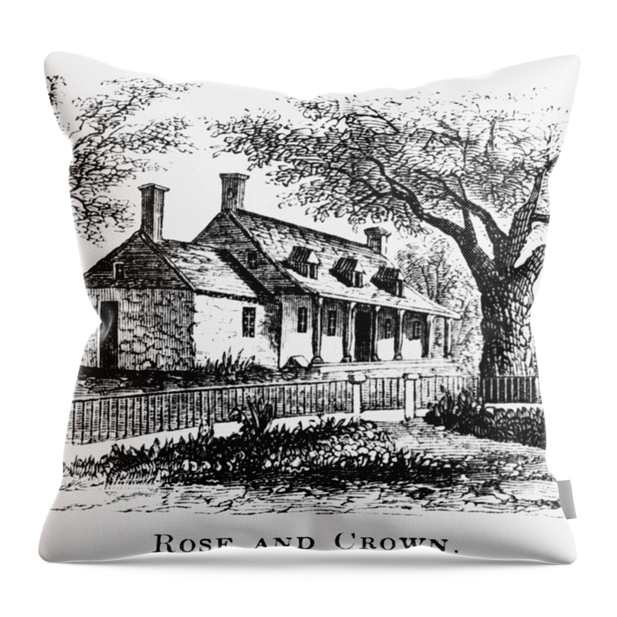 1776 Throw Pillow featuring the photograph NEW YORK: TAVERN, c1776 by Granger