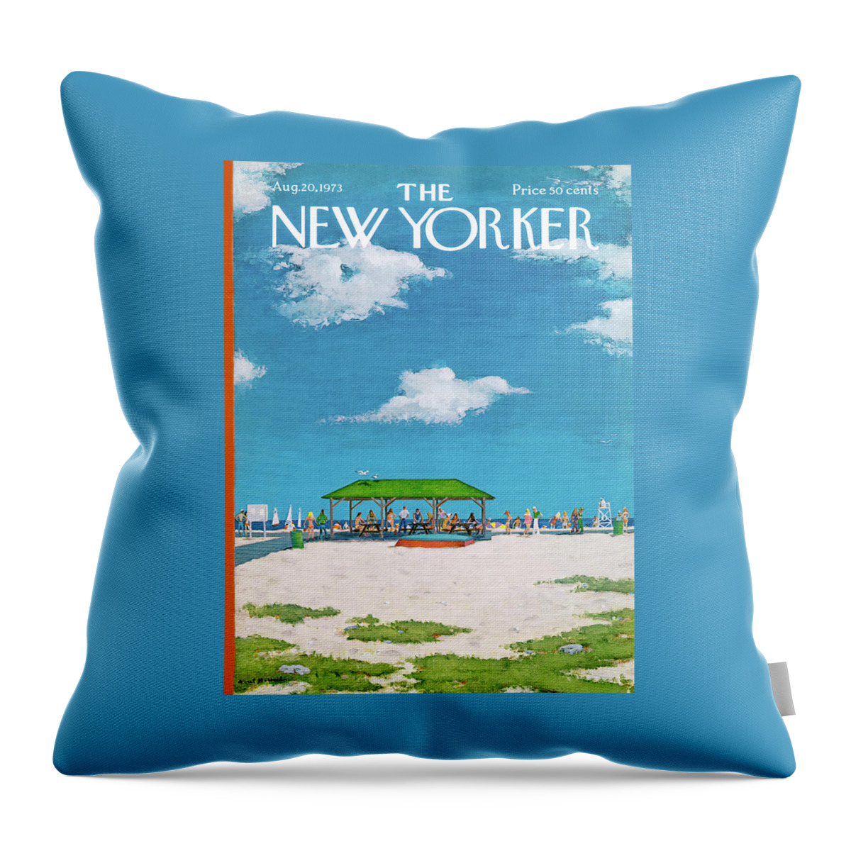 New Yorker August 20th, 1973 Throw Pillow