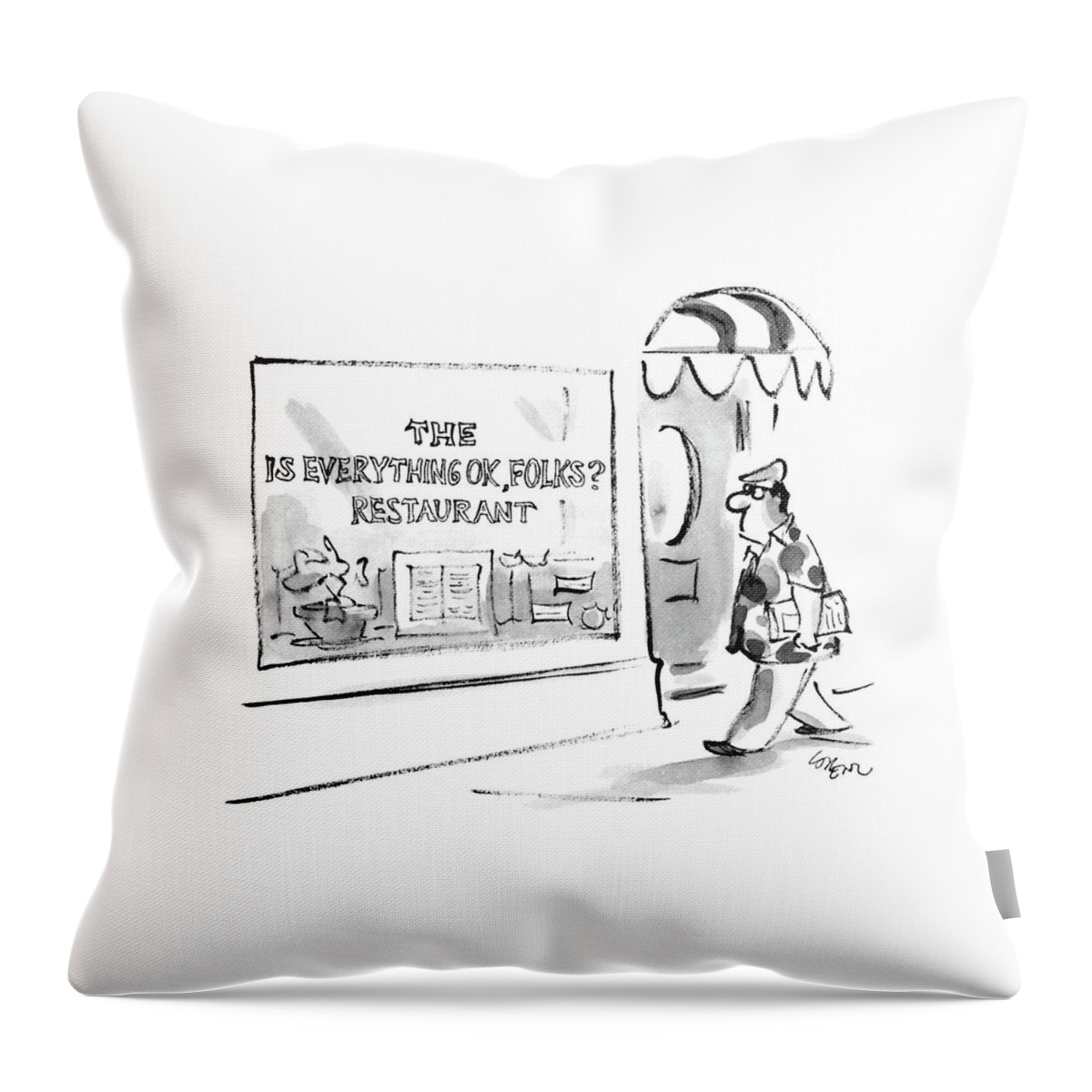New Yorker August 25th, 1986 Throw Pillow