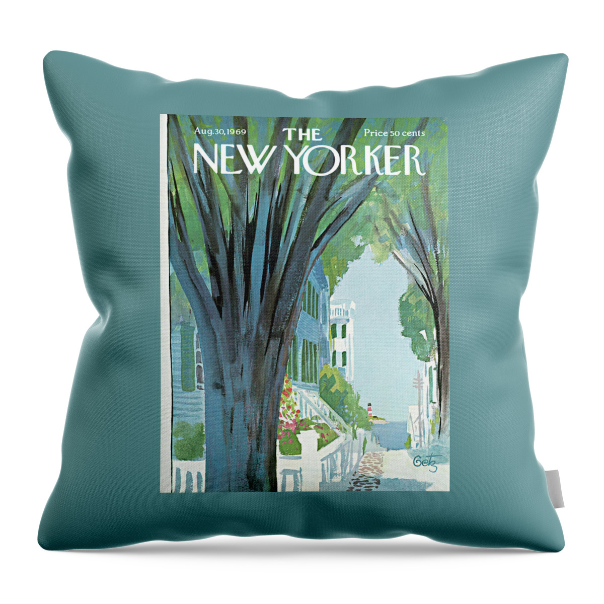 New Yorker August 30th, 1969 Throw Pillow
